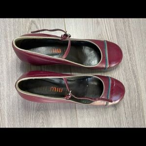 Miu Miu Mary Jane Wedges, size 39 (US 8.5)